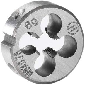 uxcell M6 X 0.75 Metric Round Die, Machine Thread Left Hand Threading Die, Alloy Steel Screw Thread Cutting Die