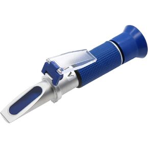 Salinity Refractometer for Aquarium Fish, Salt Water Testing, Dual Scale Salinity Tester PPT& Specific Gravity Saline Seawater Refractometer Hydrometer with ATC, Made of Copper Not Cheap Aluminum