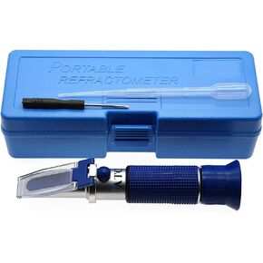 AMTAST Brix Refractometer with ATC for Liquid Fruit Canned Food Sugar Content Test 0-32% Brix Refractometer Automatic Temperature Compensation