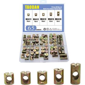 TAODAN 65 قطعة متري M6x11 M6x12 M6x13 M6x15 M6x20 صواميل بفتحة متقاطعة للأسرة والكراسي in Saudi Arabia