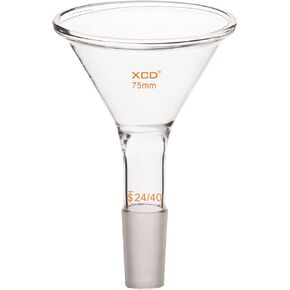 XCD Glass Funnel, Borosilicate Glass Filter Funnel Short Stem Powder Funnel with 24/40 Inner Joint (OD 50 mm) Lab Glass Powder Funnel in Saudi Arabia