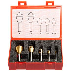 KEO 53519 Cobalt Steel Single-End Countersink Set, TiN Coated, 82 Degree Point Angle, 5/16" - 1" Head Diameter in Saudi Arabia
