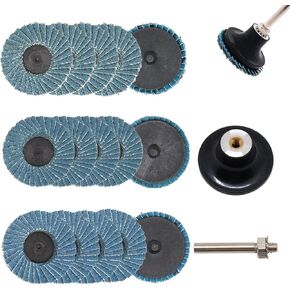 قرص رفرف GDFYMI، قرص طحن مقاس 2 بوصة، ملحقات مطحنة القالب، قرص سنفرة مسطح من الزركونيا 40 60 80 حبيبة، قرص رفرف سريع التغيير لمطحنة الزاوية مع حامل وسادة قرص عرقوب 1/4 بوصة (15 قطعة) in Kuwait