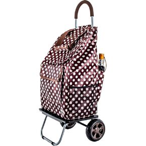 dbest products Bigger Trolley Dolly, Black Shopping Grocery Foldable Cart