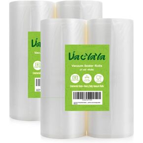 VacYaYa 4 Pack 8X50 Rolls (Total 200 feet) Vacuum Sealer Bags Rolls with BPA Free,Heavy Duty,Great for Sous Vide and Vac Seal storage Rolls in Saudi Arabia
