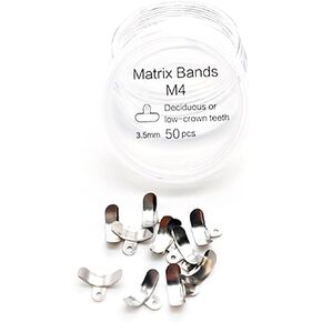 Dental Sectional Matrix System, Dental Sectional Contoured Matrices Refill Matrix Bands, Sectional Contoured Metal Matrices, Nickel Titanium Clamp Ring Resin Holder Clip Ring-50PCS 3.5MM