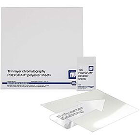 MACHEREY-NAGEL 804022 بوليجرام Silgur N-HR UV254 ملاءة بوليستر TLC مطلية مسبقًا، 5x20 سم (عبوة من 50) in Kuwait