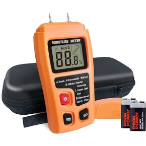 Moisture Meter For Wood, Wood Moisture Meter Firewood Moisture Meter Moisture Meter For Lumber, Digital Moisture Detector,Pin-Type Water Leak Detector Damp Tester For Wood Firewood Paper Floor-Yellow in Kuwait