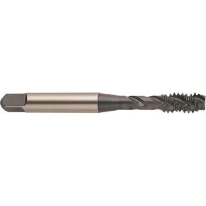 YG-1 F8283 F8 Series Vanadium Alloy HSS Spiral Flute Tap, TiN Coated, Round Shank with Square End, Bottoming Chamfer, 8-32 Thread Size, H3 Tolerance in Kuwait
