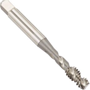 YG-1 C0 Series Vanadium Alloy HSS Spiral Flute Tap, Uncoated (Bright) Finish, Round Shank with Square End, Modified Bottoming Chamfer, 8-32 Thread Size, H3 Tolerance in Saudi Arabia