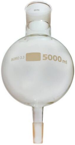 GSC BMF5000-60-50, Borosilicate Glass Biomass Flask, 5000ml Capacity, 60/50 Joint, Clear in Kuwait