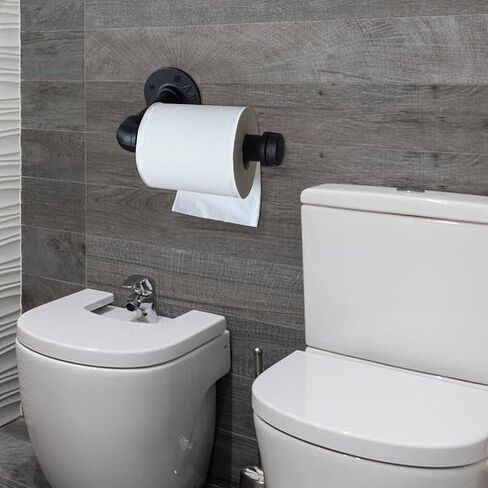 حامل ورق المرحاض ذو الأنابيب الصناعية، حامل ورق المرحاض الريفي، حامل مناديل ورقية من الحديد العتيق عالي التحمل in Kuwait