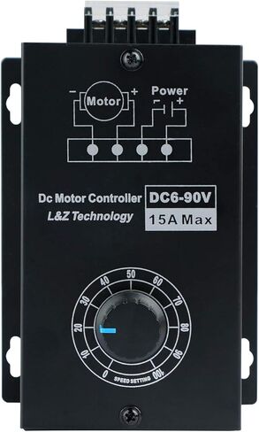 وحدة تحكم في سرعة المحرك بتيار مستمر PWM 6-90 فولت 15 أمبير للتحكم في محرك الفرشاة 1000 وات 16 كيلو هرتز in Kuwait