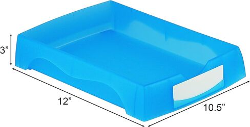 صينية عمل بصرية من نوبل باك - 10 عبوات من صينية التوزيع الضوئية القابلة للتكديس مع ملصق لنظارات Rx ونظارات القراءة والنظارات الشمسية (أزرق) in Kuwait