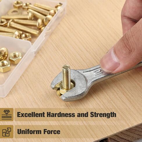 Mr. Pen- Bolts, Nuts, and Washer Assortment Kit, 113 pcs, Gold Nuts and Bolts Assortment Kit, Assorted Nuts and Bolts, Nut Bolt and Washer Assortment, Bolt and Nut Assortment in Saudi Arabia