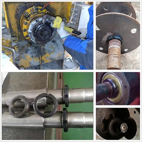 MroMax M33 x 1.5mm Carbon Steel Retaining Four-Slot Slotted Round Nuts Black 2Pcs in Saudi Arabia