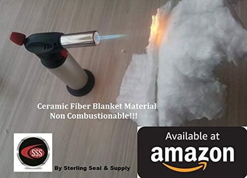 بطانية عازلة من ألياف السيراميك مقاس 6 بوصة × 6 بوصة × 1 بوصة 6 # 2300F لمواقد الخشب وأفران البيتزا والأفران والمدافئ والمزيد - (10 عبوات) in Kuwait