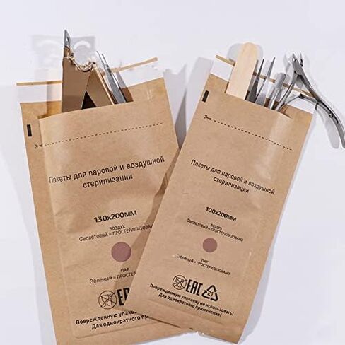 Disposable Sterilization Bags 100 Pcs Sterilizer Bag Tooth Sterilization Bags Sterilizers for Cosmetic Nail Tools 100 X 200mm in Kuwait