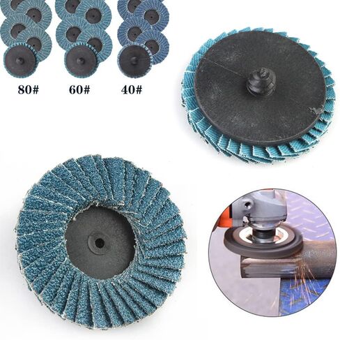 قرص رفرف GDFYMI، قرص طحن مقاس 2 بوصة، ملحقات مطحنة القالب، قرص سنفرة مسطح من الزركونيا 40 60 80 حبيبة، قرص رفرف سريع التغيير لمطحنة الزاوية مع حامل وسادة قرص عرقوب 1/4 بوصة (15 قطعة) in Kuwait