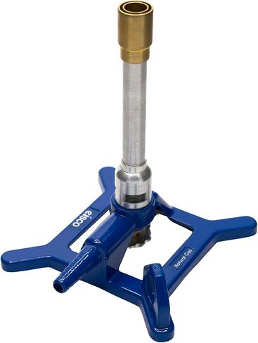 Tirrill Bunsen Burner, Natural Gas - Gas Flow Control, Flame Stabilizer, Air Flow Adjustable - Cast Iron StabiliBase, Anti-Tip Design with Handle - Suitable for use with Natural Gas - Eisco Labs in Saudi Arabia