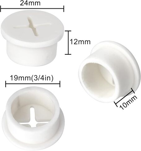 AccEncyc 12 Pcs Cable Cord Grommet Silicone Cable Grommet 3/4" Wire Hole Cover Cable Management Wire Organizer Cable Pass Through Desk Grommet for Table, Computer Desk, Office, Home in Kuwait