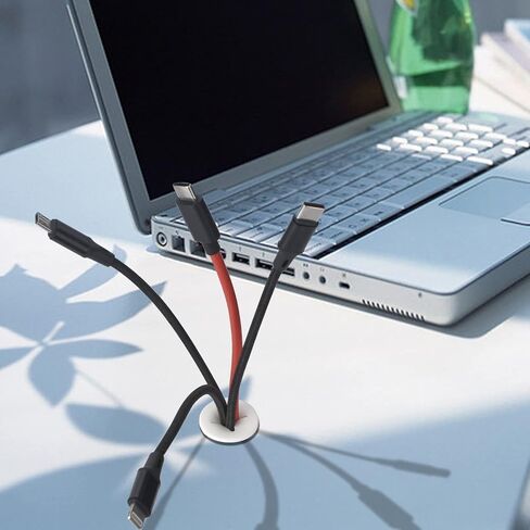 AccEncyc 12 Pcs Cable Cord Grommet Silicone Cable Grommet 3/4" Wire Hole Cover Cable Management Wire Organizer Cable Pass Through Desk Grommet for Table, Computer Desk, Office, Home in Kuwait