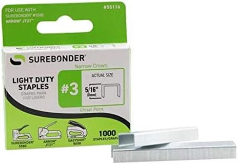 Surebonder Staples خفيفة الوزن 3# 5/16 بوصة 1000 قطعة in Saudi Arabia