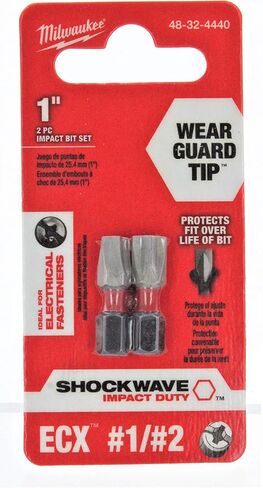 Milwaukee 48-32-4440 إدراج جزء Ecx 1/4 "سداسي، 2 حزمة in Kuwait