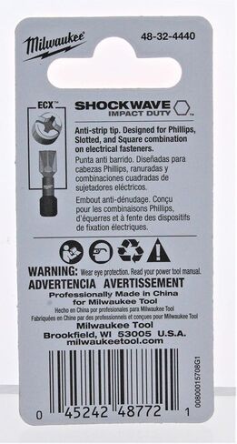Milwaukee 48-32-4440 إدراج جزء Ecx 1/4 "سداسي، 2 حزمة in Kuwait