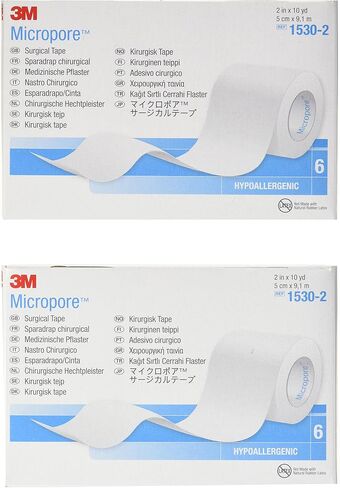 2 X Medical Tape MicroporeTM Paper 2 Inch X 10 Yards, 6 Per Box in Saudi Arabia