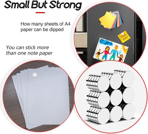 VSKIZ Refrigerator Magnets, 120 Pcs Rare Earth Magnets, 10x3mm Neodymium Fridge Magnets, Muti-use Premium Tiny Round Disc Small Magnets, Whiteboard Magnets for Crafts, DIY, Office, Dry Erase Board in Kuwait