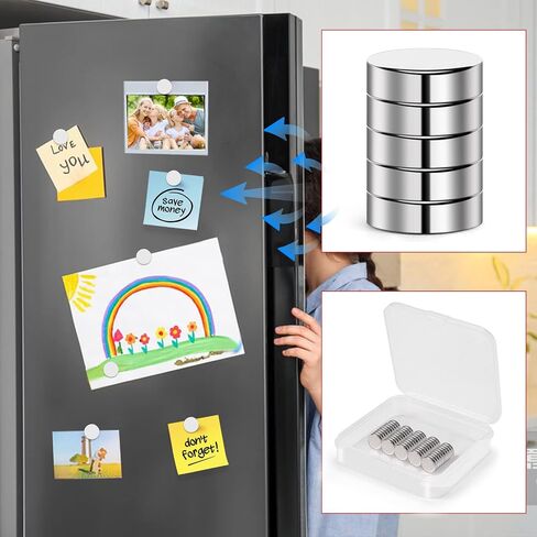 VSKIZ Refrigerator Magnets, 120 Pcs Rare Earth Magnets, 10x3mm Neodymium Fridge Magnets, Muti-use Premium Tiny Round Disc Small Magnets, Whiteboard Magnets for Crafts, DIY, Office, Dry Erase Board in Kuwait
