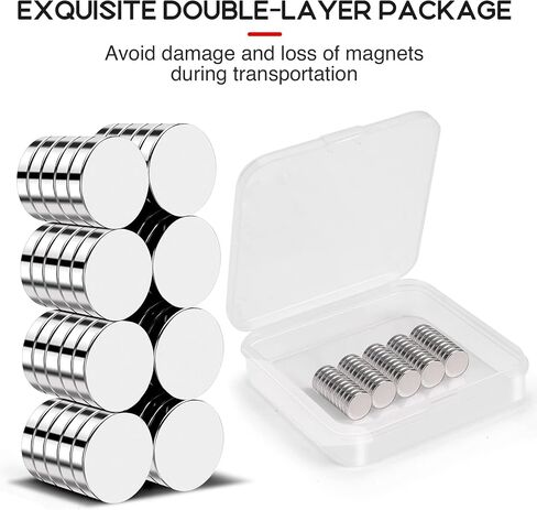 VSKIZ Refrigerator Magnets, 120 Pcs Rare Earth Magnets, 10x3mm Neodymium Fridge Magnets, Muti-use Premium Tiny Round Disc Small Magnets, Whiteboard Magnets for Crafts, DIY, Office, Dry Erase Board in Kuwait