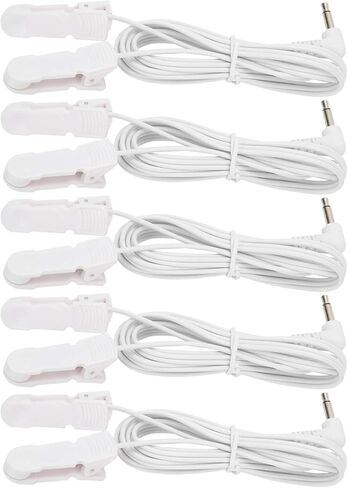 5 قطع / حقيبة 3.5 ملم كابل سلك TENS مشبك الأذن سلك كهربائي كابل سلك كابل كهربائي كهربائي لوحدة TENS جهاز العلاج الطبيعي in Kuwait