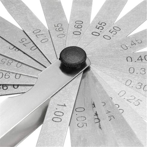 TraderPlus 2pcs 32 Blades Stainless Steel Feeler Gauge Dual Marked Metric and Imperial Gap Measurement Tool(0.0015-0.035 inch/ 0.04-0.88mm) in Kuwait