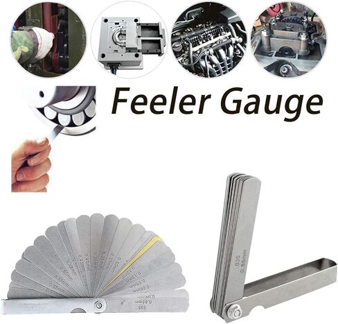 TraderPlus 2pcs 32 Blades Stainless Steel Feeler Gauge Dual Marked Metric and Imperial Gap Measurement Tool(0.0015-0.035 inch/ 0.04-0.88mm) in Kuwait