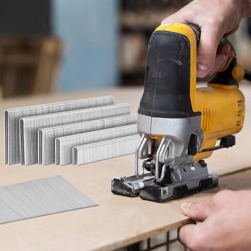 2600 Pieces 1/4-inch Narrow Crown Staples 18 Gauge(1", 1-1/4",1-1/2"3/4", 1/2") Brad Nails 18 Gauge Assorted (1/2",3/4",1",1-1/4",2") Heavy Duty Staples Galvanized in Saudi Arabia