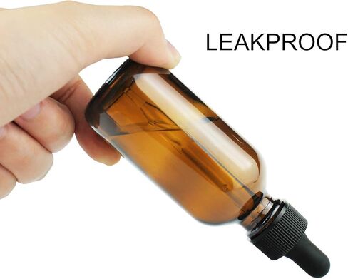 24 عبوة من زجاجات بقطارة بسعة 59 مل، زجاجات عنبر زجاجية مع قطارة للعينين، زجاجات سفر مضادة للتسرب لمستحضرات التجميل السائلة (60 مل) in Kuwait