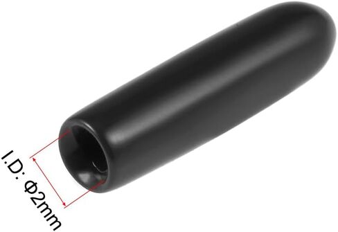 50 قطعة من أغطية نهاية مطاطية من Uxcell 9.5 مم معرف الفينيل أنبوب دائري غطاء غطاء مسمار لولبي أسود in Kuwait