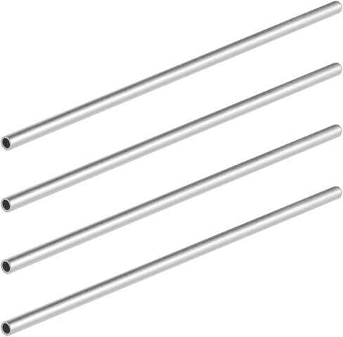 USAMILY 4pcs 6063 Aluminum Round Tube, 8mm OD 1mm Wall Thickness 300mm Length Metal Straight Pipe Tubing for DIY Crafts, Home Furnishing in Saudi Arabia
