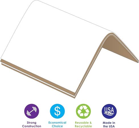 BOX USA BSP3325120 Strapping Protectors, 0.12, 3" x 3" x 3", White (Pack of 900) in Saudi Arabia
