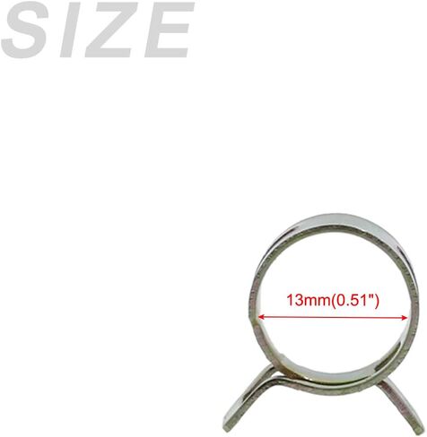 Spring Hose Clamps (13mm/0.51") 50Pcs, Metal Clip - for Home Garden Tube Pipe Fastening in Saudi Arabia