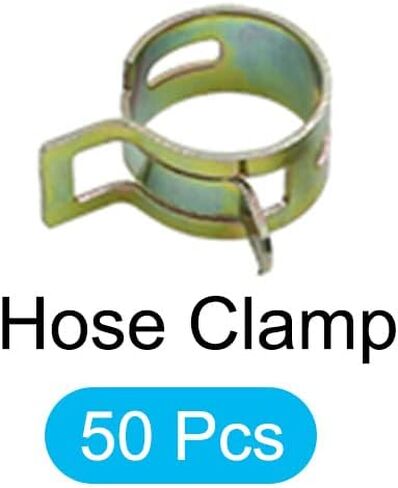 Spring Hose Clamps (13mm/0.51") 50Pcs, Metal Clip - for Home Garden Tube Pipe Fastening in Saudi Arabia