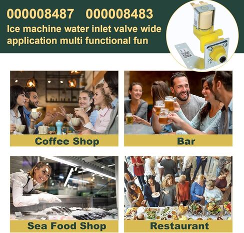 【ترقية 2023 】000009120، 000008487، 000008483 صمام مدخل لفريزر المياه لماكينة صنع الثلج 120 فولت، 60 هرتز، 5 وات، متوافق مع ماكينة صنع الثلج Manitowoc. يناسب سلسلة I، IB، JC، S، SD، QR، SD (ضمان لمدة عامين) in Kuwait