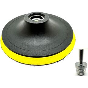 لوحة دعم بخطاف وحلقة مقاس 15.24 سم من Pro-Graad لمنصات تلميع الصوف الناعم، وسادة داعمة مع 5/8 بوصة - 11 (5/8 بوصة TPI)، وسادات احتياطية 6 بوصة للاستخدام مع مطحنة الزوايا أو المثقاب - مع محول المثقاب in Kuwait