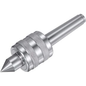 uxcell MT1 Live Center, Morse Taper Precision Medium Duty Rotary Knurling Live Center for CNC Lathe Metal High Speed Turning Revolving Milling