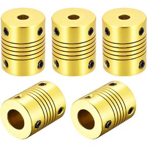 uxcell 5 Pcs 5mm to 4mm Aluminum Alloy Shaft Coupling Flexible Coupler L25xD20 Blue in Saudi Arabia