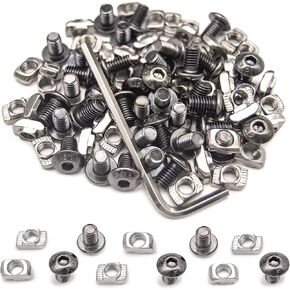 12Pcs Black 2020 Series 3-Way End Corner Bracket Connector with Screws + 1pcs Wrench for Slot 6mm 20S Aluminum Rail Accessories (12) in Saudi Arabia