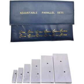 6 قطع مجموعة متوازية قابلة للتعديل 3/8 بوصة - 2-1/4 بوصة مجموعة متوازية دقيقة من الفولاذ المقسى لفحص التخطيط وإيقاف العمل وما إلى ذلك in Kuwait