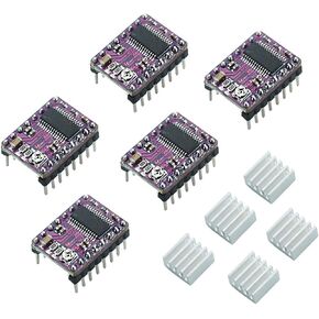 وحدة قيادة المحرك المتدرج 5 قطع DRV8825 مع حوض تسخين صغير لملحقات الطابعة ثلاثية الأبعاد ريبير 4 رامب 1.4 ستيبستيك in Kuwait